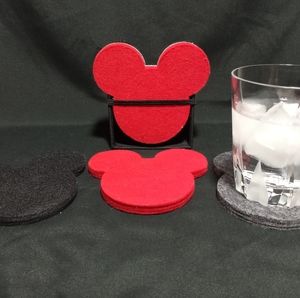 Ethan Allen Disney Collection Mickey Coasters Set/6 With Holder